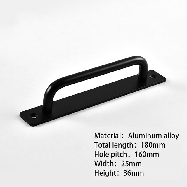 1Pcs Carbon Staal Staldeur Handvat Gate Handvat Pull Heavy Duty Houten Schuifdeuren Schuur Deur Pull Handvat Vintage Hardware
