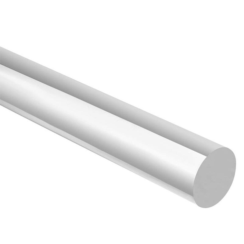 Tige acrylique ronde Pmma barre 0.47 pouces Dia 10 pouces longueur claire 2 pièces