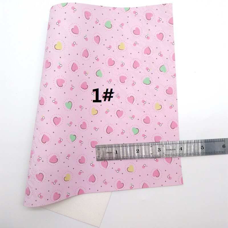 Pink glitter stof, striber imiteret stof, hjerter syntetisk læder stof plader til sløjfe  a4 21 x 29cm blinkende ming  xm835: 1