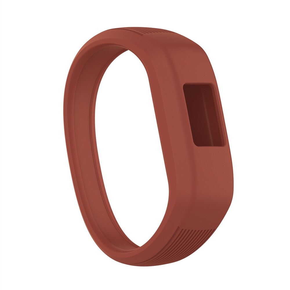 Miękki silikonowy zegarek zespół dzieci pasek na rękę bransoletka dla Garmin Vivofit JR 2/Vivofit 3 wymiana opaski na nadgarstek zespół: Brązowy / S