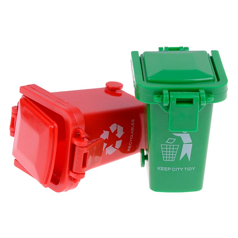 3 pz/pacco Kawaii Spazzatura Bidone della spazzatura Contenitore bavaglio Giocattolo di Un impostato per I Bambini Che Giocano