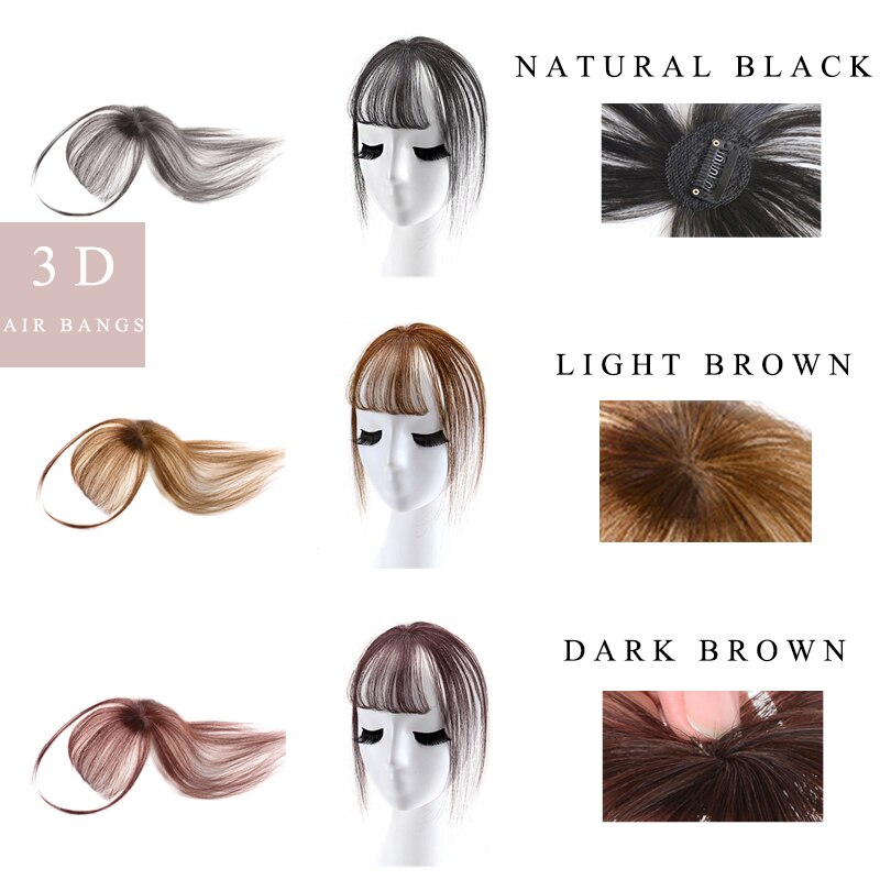 Talang3d franja invisível nenhum traço tiara feminino peruca curta franja adulto feminino bb clip acessórios de cabelo