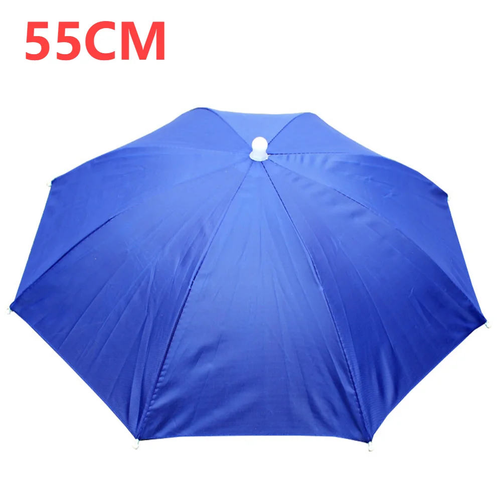 Sombrero de lluvia portátil para exteriores, sombrilla plegable para pesca, sombrilla Anti-UV para acampar, sombreros para la cabeza de playa, accesorio: Caqui