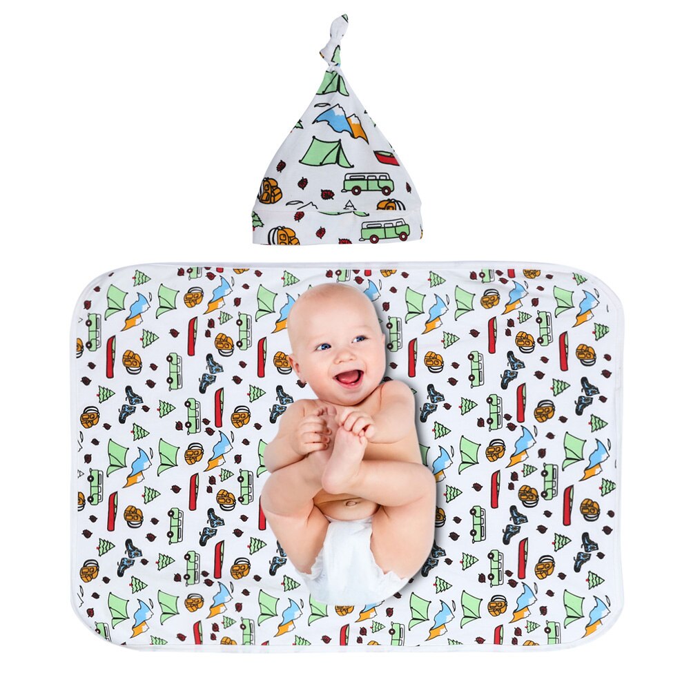 Nyfødt baby lagen sengetøjssæt 55 x 75cm til nyfødte vugge lagneseng linned 100%  bomuldstryk baby tæppe
