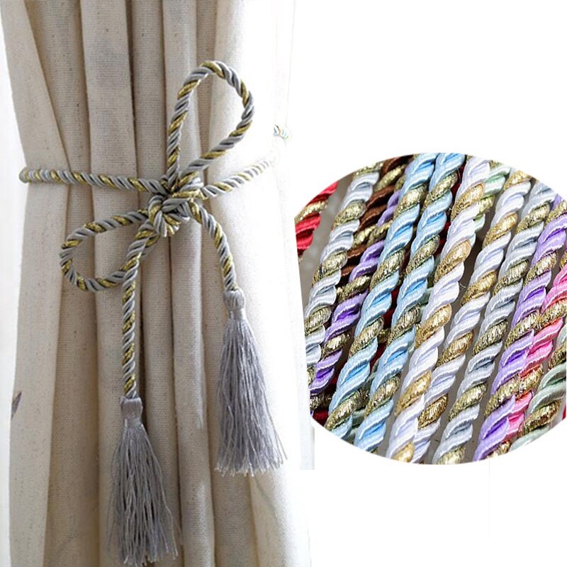 2 pièces Coloré Corde Bandage pour Fenêtre Rideau Embrasse à La Main Tissé Lanière Décoration De La Maison Accessoires De Rideau