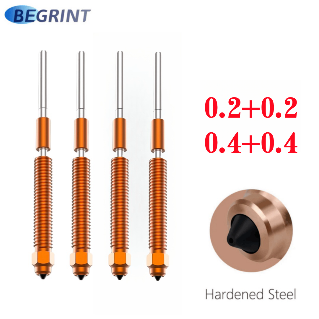 For Creality Hi Combo 3D Printer 0.2/0.4/0.6/0.8mm Quick-Swap Nozzles Kit Titanium Alloy Heat Break High Flow Nozzle For K2 Plus: 1.0mm / Bronze