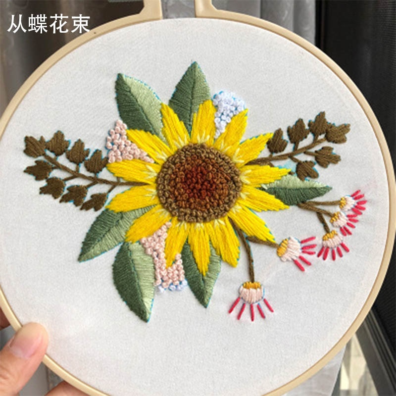 3D Embroidery Flower Materials Package Stereo Cross Stitch Kits Handcraft bordado Beginner Embroidery Kits DIY Supplies: 4