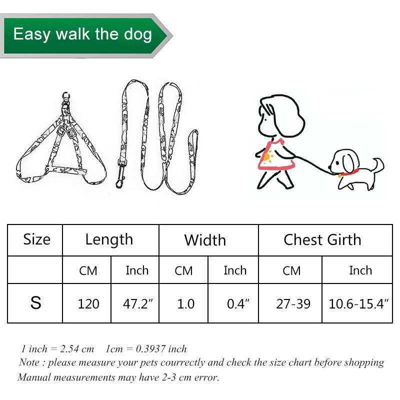 Pet Dog Leash Harness Dog Collar Cat Walking Training Leash Cats Dog Harness Collar Leash Strap Belt 45