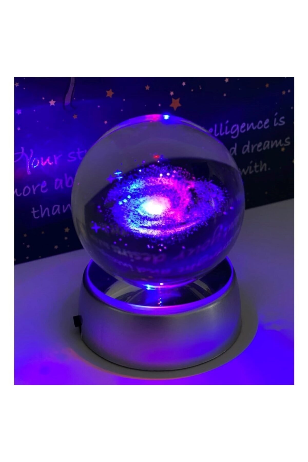 Globo de cristal iluminado con forma de galaxia, de globo de nieve, productos decorativos para el hogar y la Oficina,