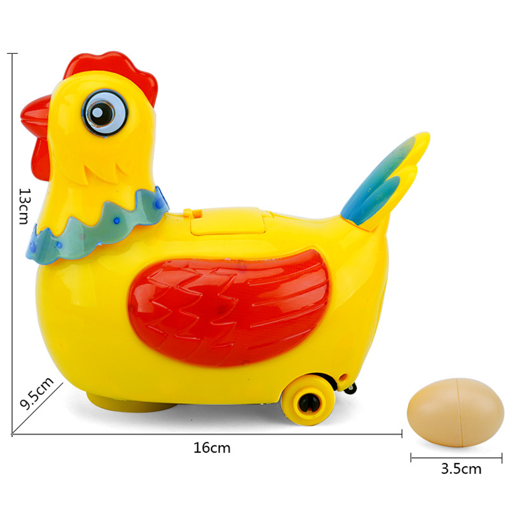Gallina eléctrica que pone huevos para niños, juguete que camina con luz colorida y música, juguetes interactivos