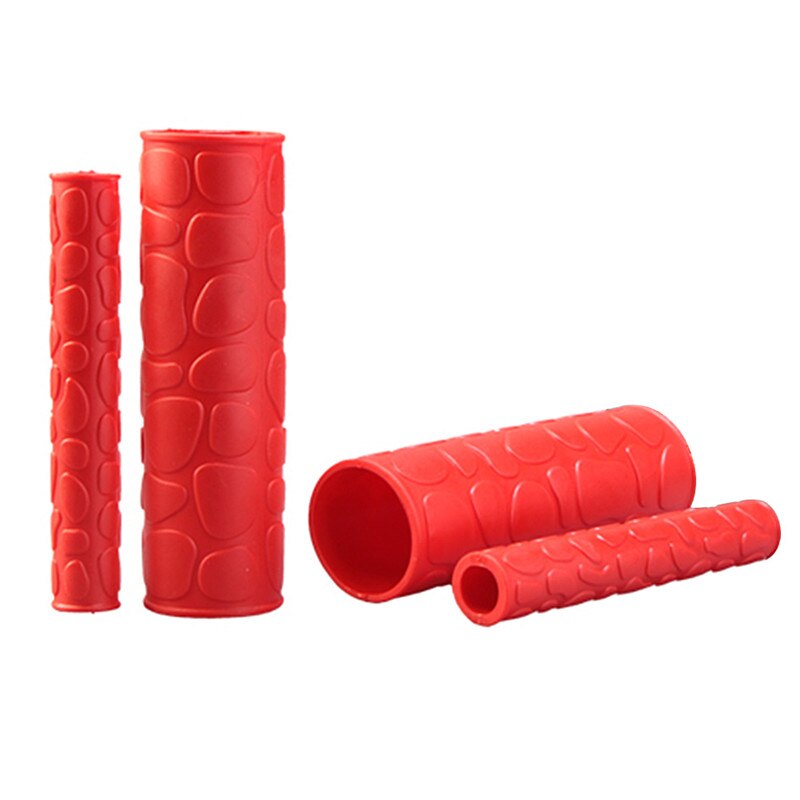 4 Pc Stuur Grips Cover Universal Motorcycle Grips Stuur Zachte Rubberen Bar Remhendel Siliconen Mouw: Rood