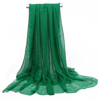 150*90cm solide hvite kvinner vanlig boble chiffon skjerf hijab wrap printe solide sjal strand utendørs store silke skjerf sjal kvinne: 03