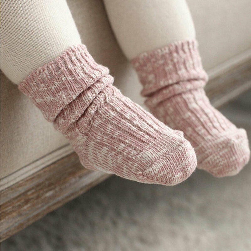 Neue Kinder Socken Feste Candy Farbe Baumwolle Baby Anti Slip Warme Weiche Socken Für Jungen Mädchen Kleinkind 0- 4T: Rosa / 2 to 4Y
