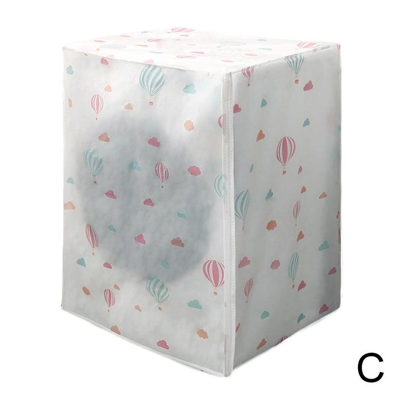 Washing Machine Cover Peva Proof Open Protective Cover Dust Sunscreen Front Waterproof Dust Top K0q4: C