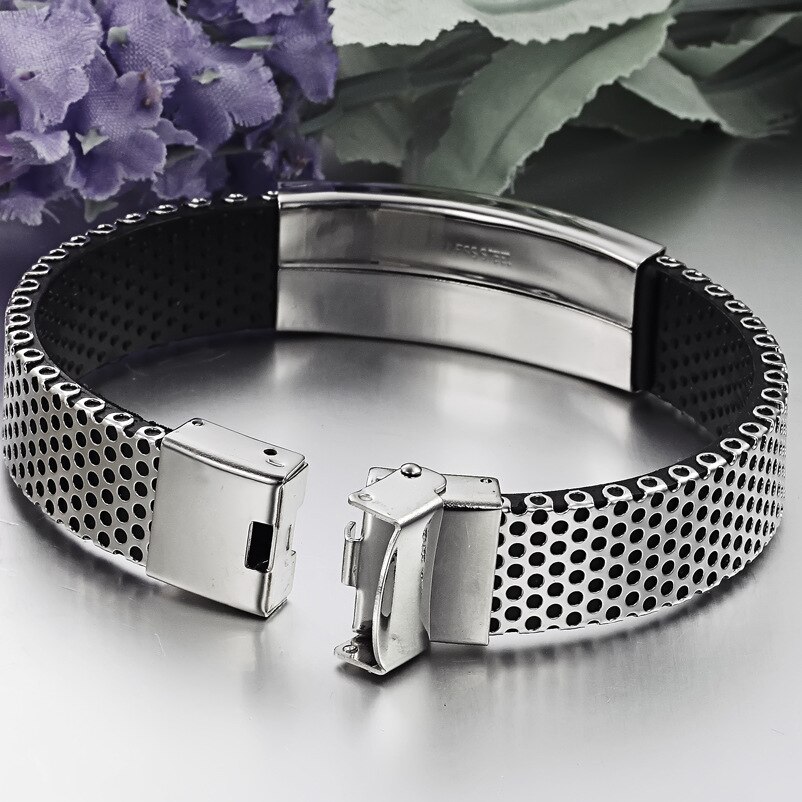 Braslet Männer Luxus Edelstahl Schmuck Name Leder Armbinde Meine Aufträge Lieferanten