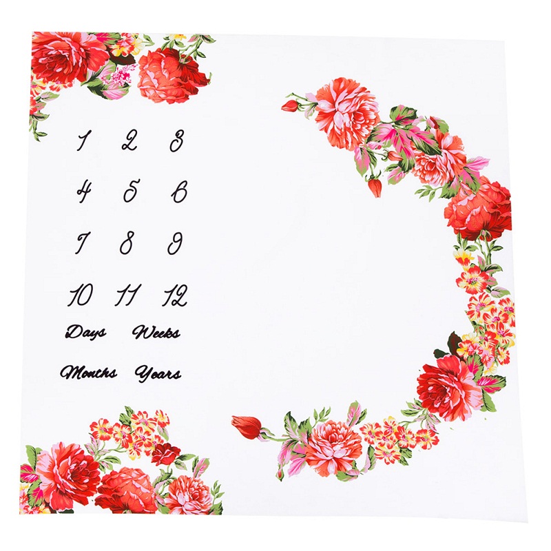 Karikatur aufbringen Kleinkind Baby Meilenstein PhotoProps Hintergrund Decken Spielen matt Hintergrund Tuch Kalender Foto Zubehör: 2