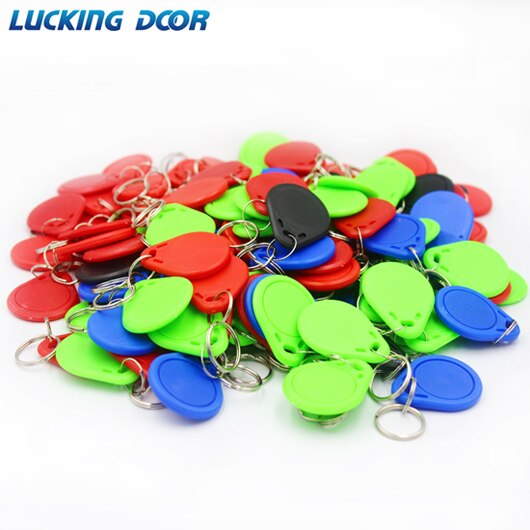 100 Stuks 13.56 Mhz Ic M1 Keyfobs Tags Toegangscontrole Rfid Key Finder Card Token Aanwezigheid Management Sleutelhanger: mixed color 100pcs