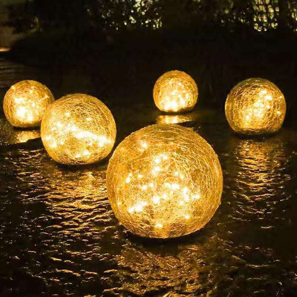 Led Solar Ground Light Tuin Binnenplaats Decoratie Begraven Licht Kerst Outdoor Glas Bal Licht