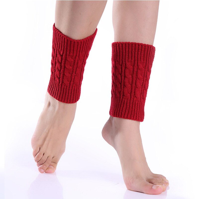 Yoziron dames winter effen gebreide zwarte beenwarmers meisjes gebreide kniekousen herfst beenwarmers enkelwarmers dames laarzen sokken