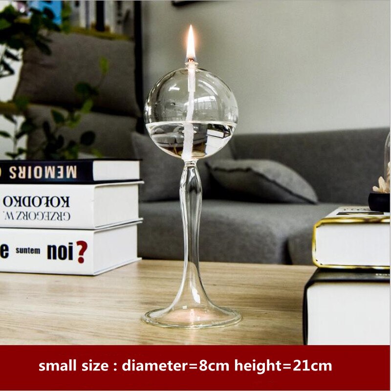 Kleine Size 8*21 Cm Glas Olie Lamp Bruiloft Decoratie Diameter = 8 Cm Hoogte = 21 Cm Handwerk glas Kaars Houder Vriend