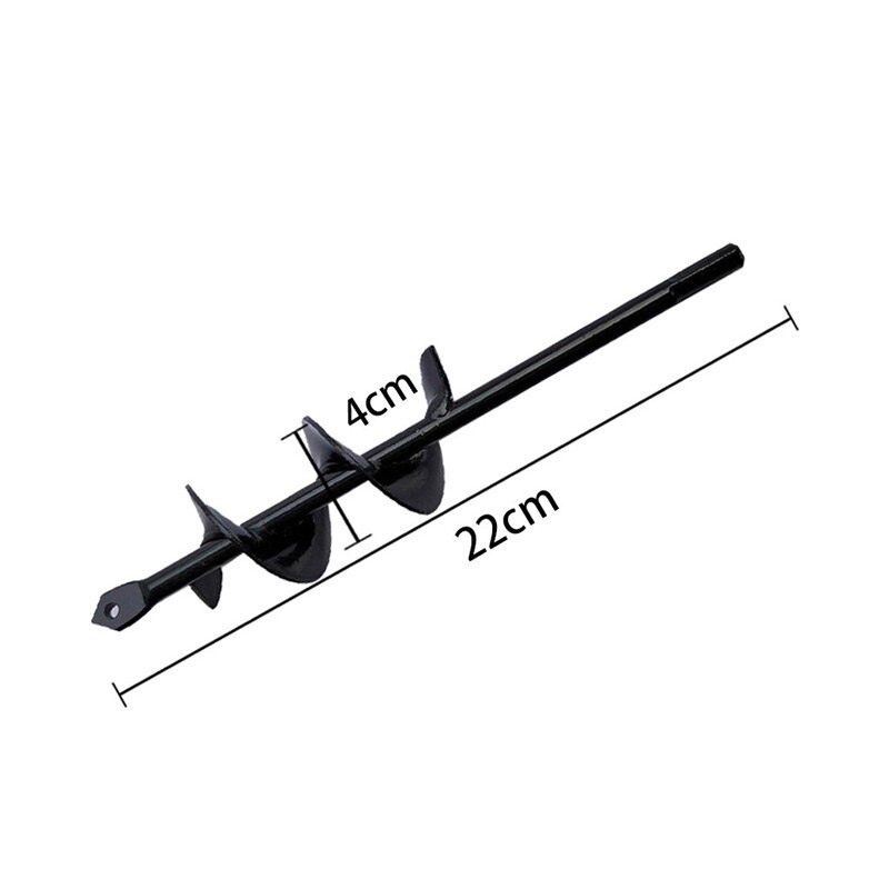 Garden Auger Drill Bit Tool Spiral Hole Digger Ground Drill Earth Drill For Seed Planting Gardening Fence Flower Planter