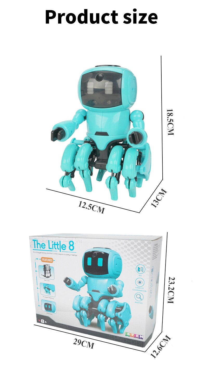 Smart Induction Robot, DIY Assembled Electric Tracking Robot with Gesture Sensor, Avoid Obstacle for xmas birthday best