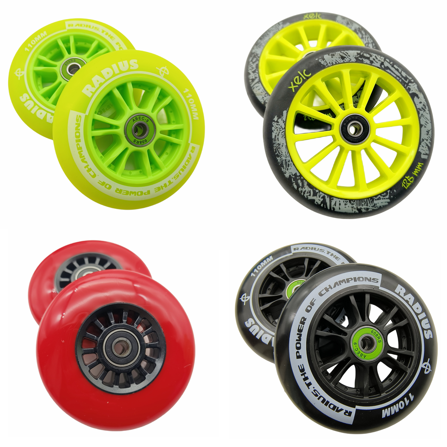 scooter accessories skate wheel scooter wheel 90mm 110mm 120mm 125mm 85a 2wheels/lot