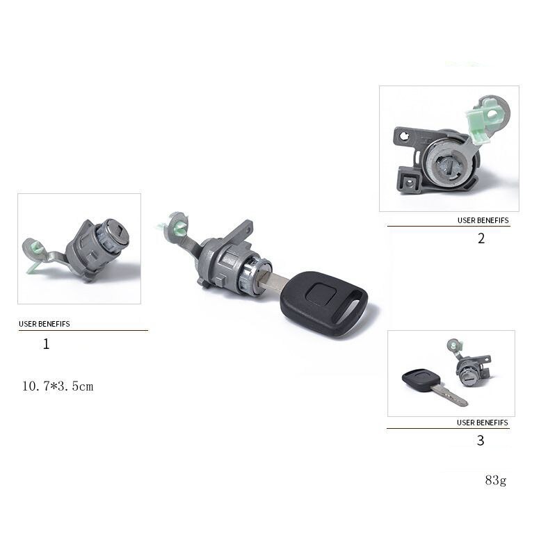 For Honda Accord Left Front Door Lock Cylinder Driver's Seat Door Lock Cylinder 72181-SDA-A11