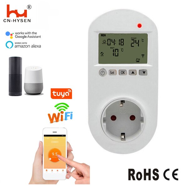 Programmable WiFi Thermostat Socket Home Intelligent Temperature Control Socket Thermostat