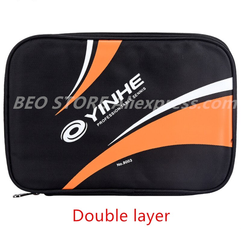 YINHE de raquetas de tenis bolsa para accesorios profesionales Ping Pong set de fundas de tenis de mesa: 2 layer black orange
