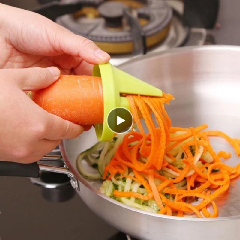 Multifunktion grönsak frukt roterande skivare kök filar skärtråd enhet manuell potatis spiral kon roterande strimla verktyg