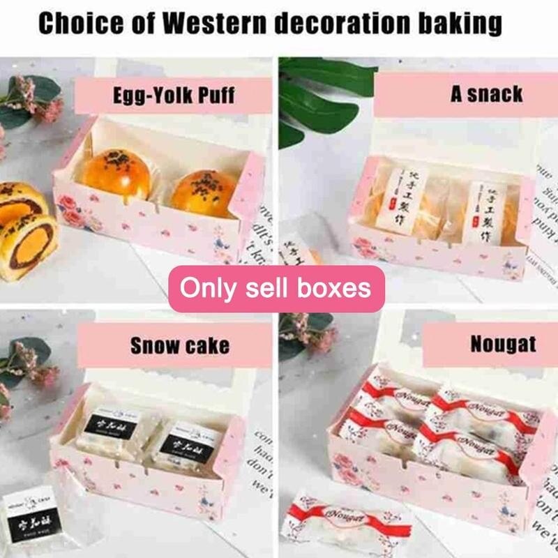 1pc multifunktions-kakor förpackningskartong godisfönster med tårtkopp bröllopslådor för 2/4/6- fester gör-det-själv-paket tårta cupcake pin ro  m0 r 7