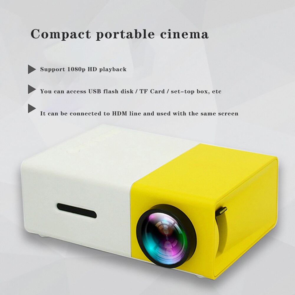 Smart Video Projector 480X272 Pixels Ondersteunt 1080P Hdmi Usb Audio Draagbare Home Media Video Player Led Mini projector