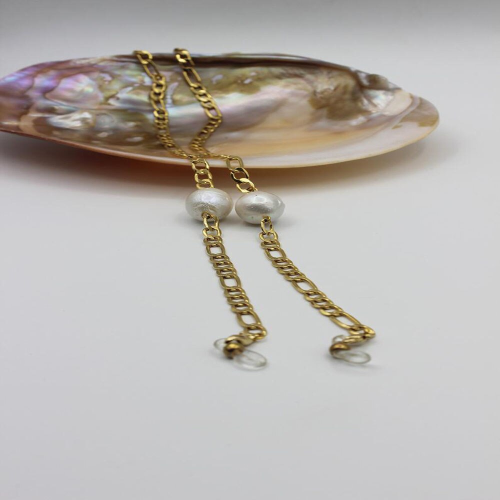 Metalen Ketting Imitatie Parel Zonnebril Bril Ketting Mode Eenvoudige Dames Anti-Verloren Zonnebril Keten