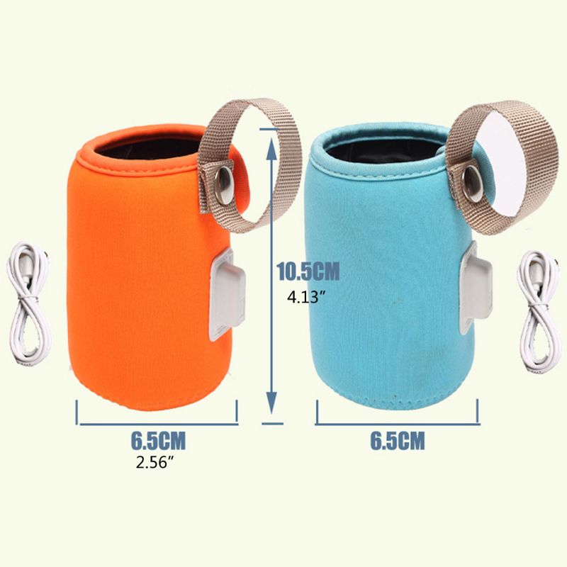 Calentador de biberones portátil con USB, calentador de viaje, bolsa de alimentación infantil