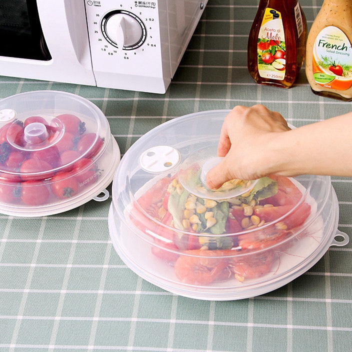 Tapa de sellado de plástico para almacenamiento de alimentos tapa de horno de microondas, tapas de platos para refrigerador, placa, tapa para polvo, herramienta de cocina
