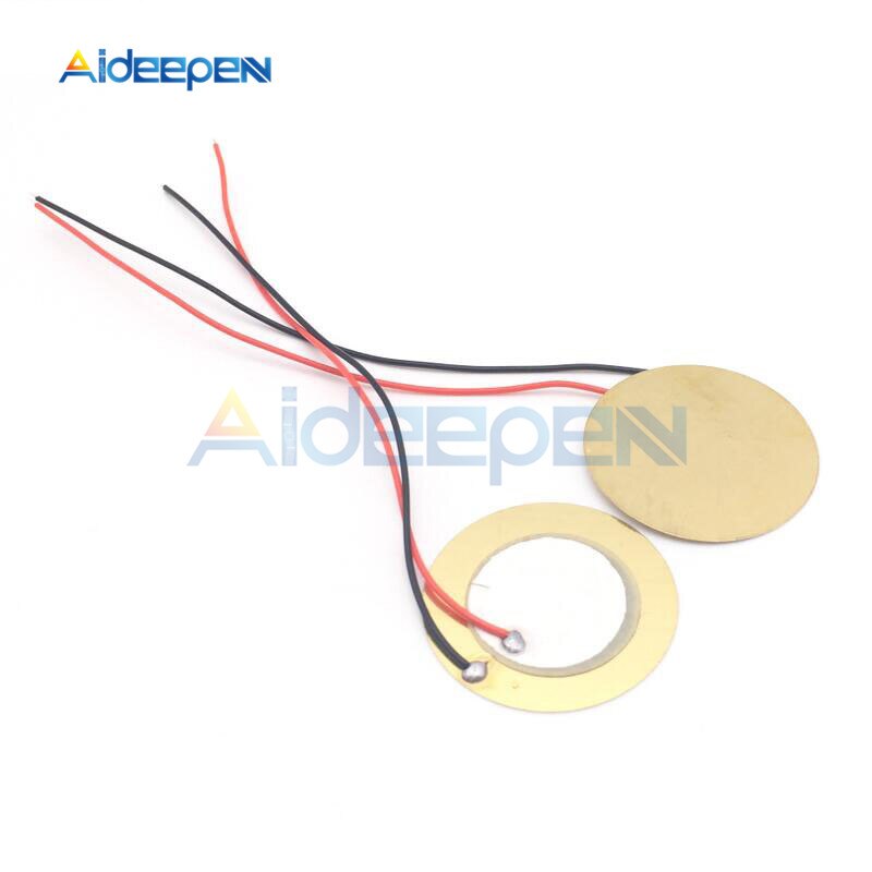 10x 27mm Piezo Elements Sounder Sensor Trigger Drum Disc Wire Copper