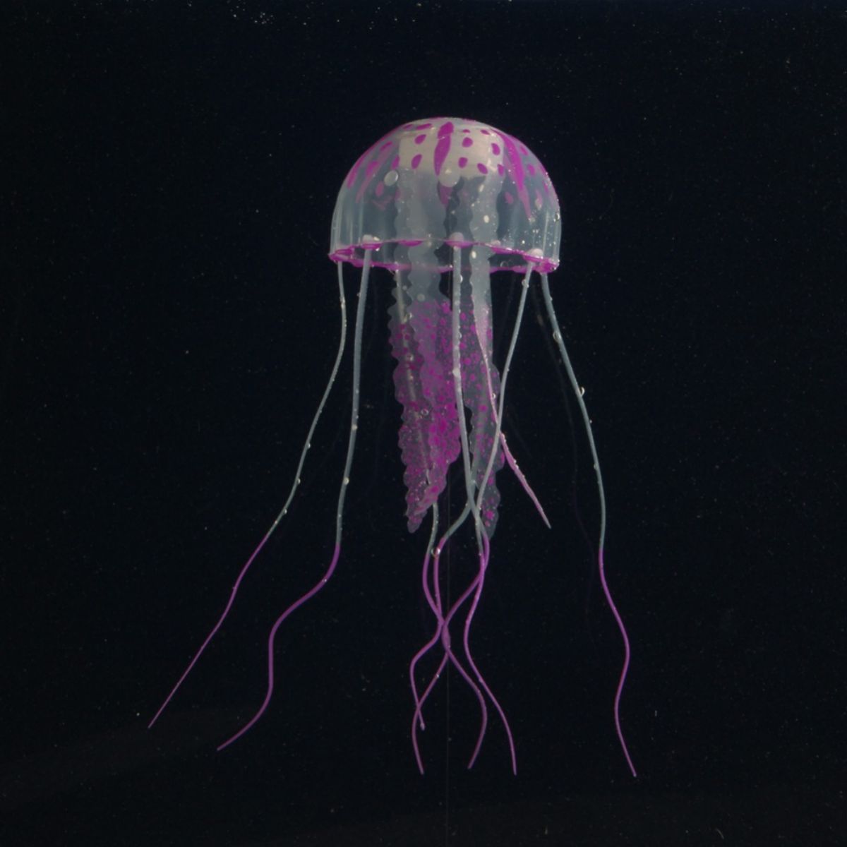 Méduse fluorescente artificielle, 1 pièce, décoration d'aquarium en Silicone, Simulation de paysage, aquarium rouge, aménagement paysager: S / Black