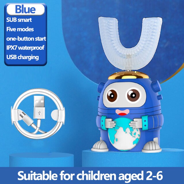 Children Electric Toothbrush Cartoon Pattern Tooth Brush Electric Teeth Tooth Brush For Kids with Soft Replacement Head