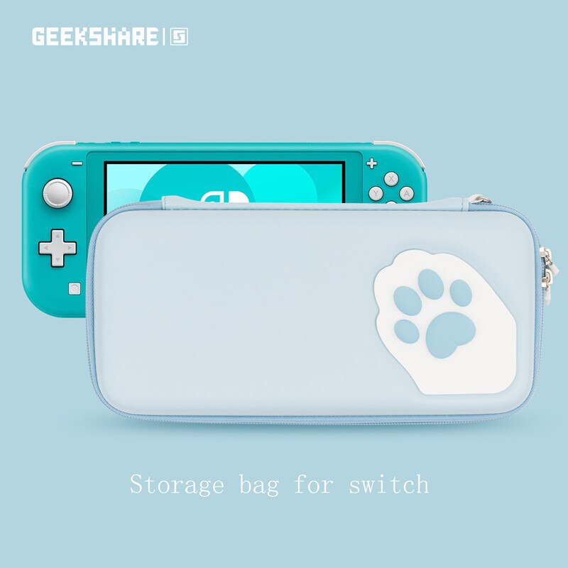 GeekShare-funda de silicona para nintendo Switch Lite, bolsa de almacenamiento CP con garra de gato, carcasa dura para NS Lite, accesorios para consola de juegos: blue for lite