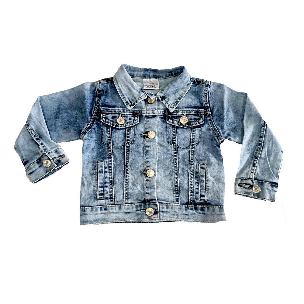 kids fall coat children denim jackets with vbutton boy and girls lapel top