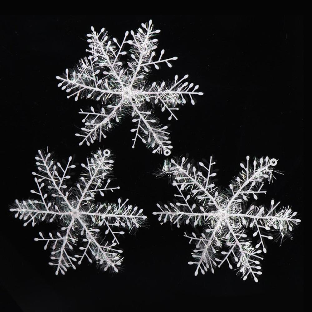 Kerst Sneeuwvlokken Sneeuwvlokken Snaren Kerstboom Decoraties Kerstballen Sneeuwvlokken Kerst Ornamenten: 18cm-3pcs