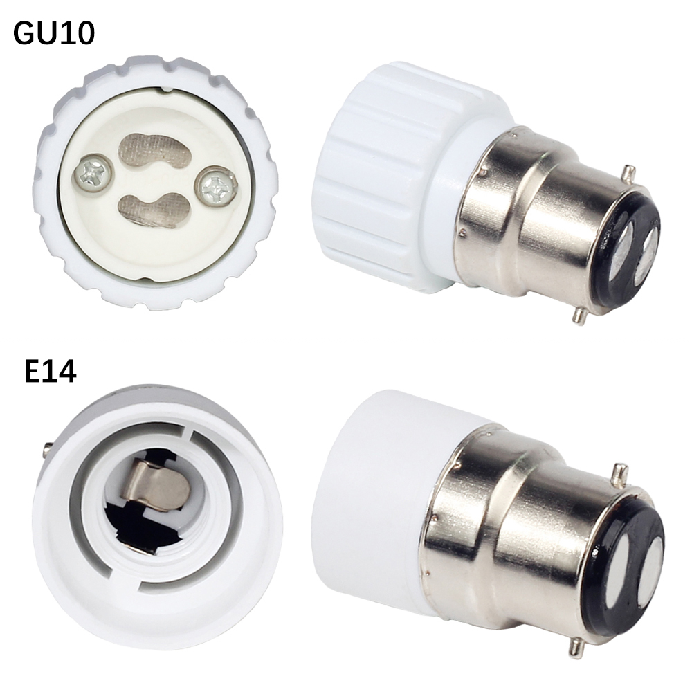 Tipo B22 a E14/E27/GU10 Convertidor de bombilla Enchufe de lámpara Base de bombilla Adaptador de luz LED