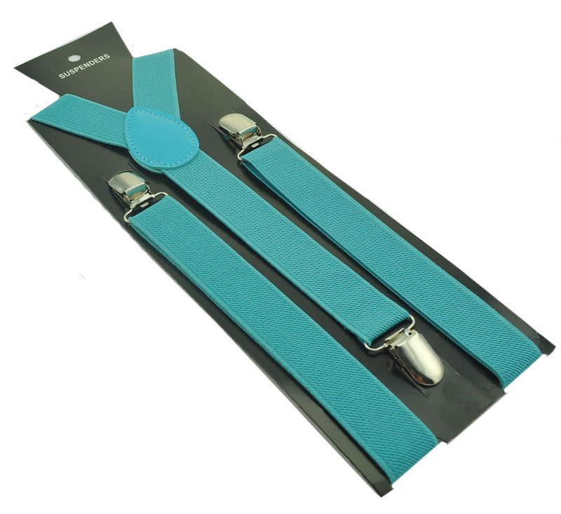 Neue KINDER Hosenträger 2,5 cmx65cm 36 farben Mix Kinder/Jungen/Mädchen Hosenträger Elastische Hosenträger Schlank Hosenträger Y-schwarz Hosenträger/Gürtel: Mint Green