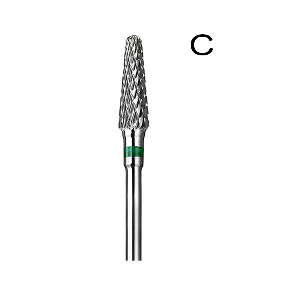 1 pièces foret à ongles en carbure appareil limes à ongles fraises électriques pour manucure fraises outils de pédicure: green