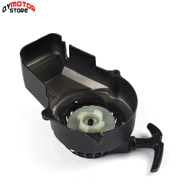 Arrancador de aleación de aluminio fácil de arranque por cuerda, volante de inercia con garra para Mini Moto Dirt Bike crossser ATV Quad, 47cc, 49cc, de bolsillo, novedad: Black