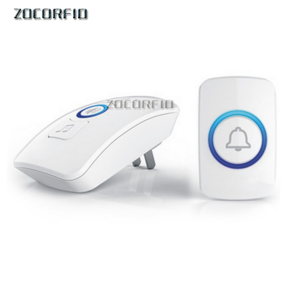 Plug-in Wireless Door Bell Waterproof Push Button Doorbell for Home with 36 Chimes 1 Outdoor Transmitter + 1 Indoor Receiver