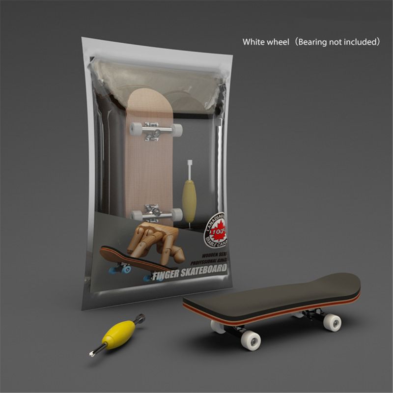 Mini deskorolka drewniana podstrunnica zabawka profesjonalne stenty Finger Skate Set: W-A