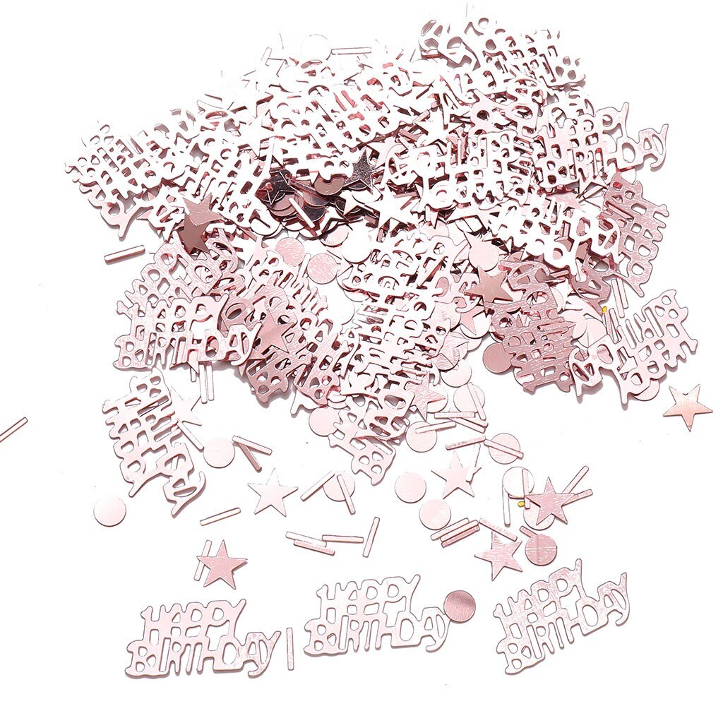 ROSE GOLD HAPPY BIRTHDAY TABLE CONFETTI - DITSY FLORAL Birthday Party Tableware X8.9