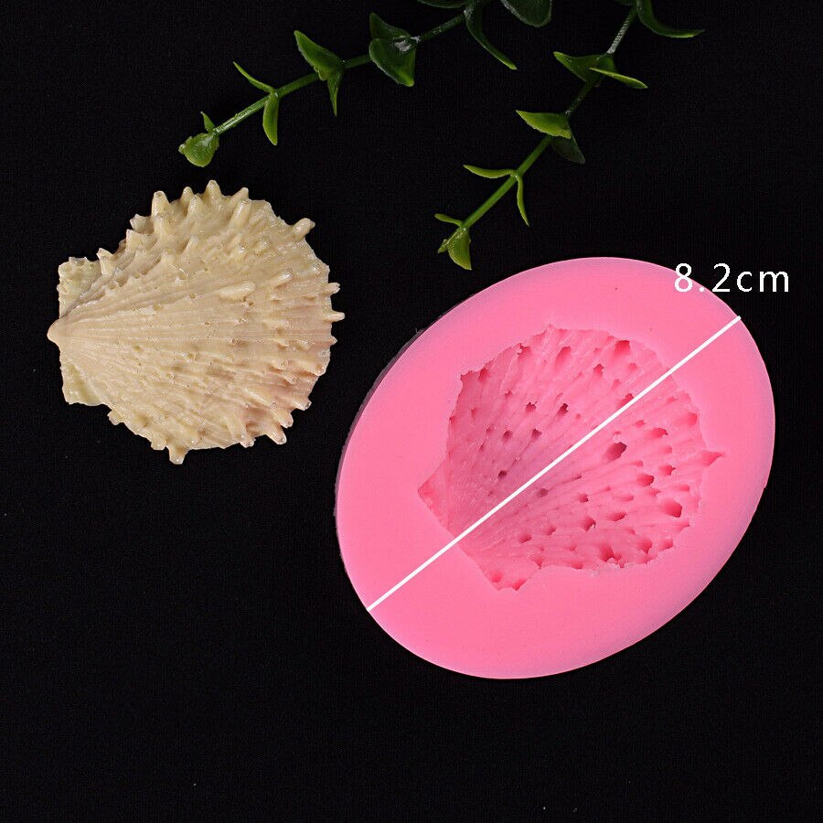 3D Zeester En Strand Zee Schelpen Silicone Mould Voor Cake Icing Decoratie: Scallops